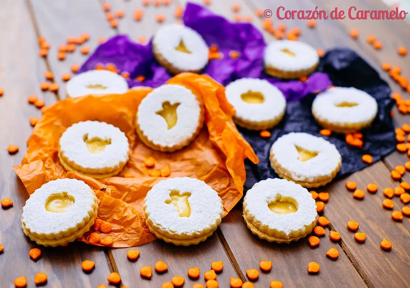 Galletas Linzer para Halloween