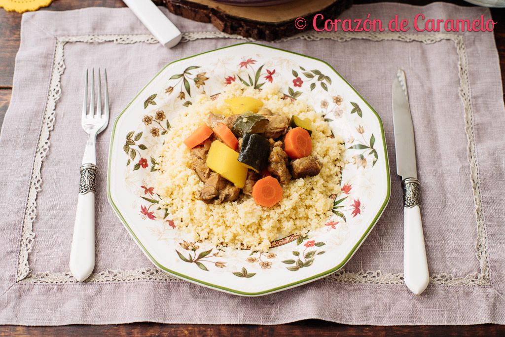 Cuscús de cordero y verduras- Receta marroquí