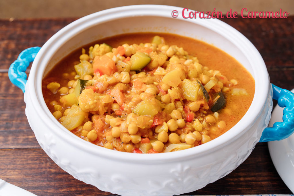 Curry de garbanzos Receta vegetariana