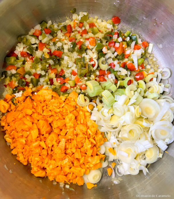 paso a paso de Lentejas con verduras