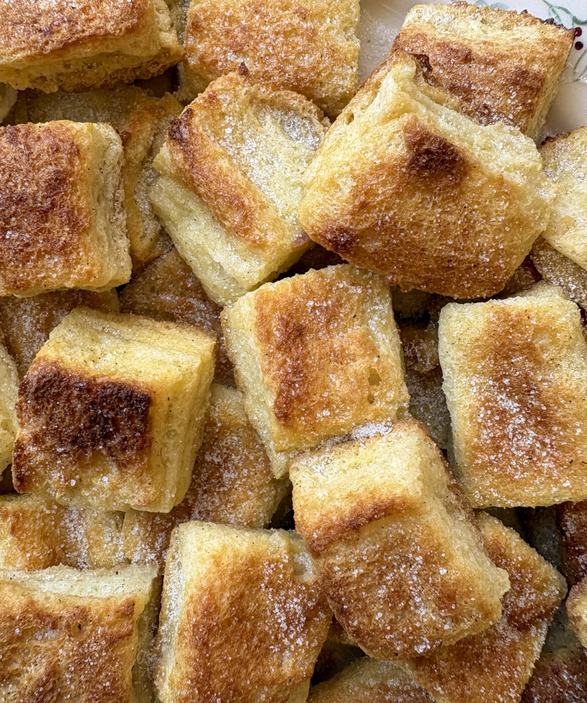 Torrijas mini al horno con azúcar y canela